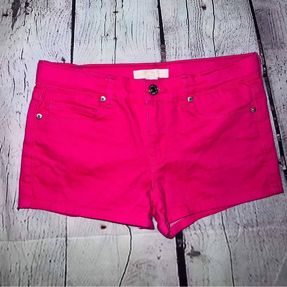 Forever 21 Girls Hot Pink Chino Short Shorts 13/14